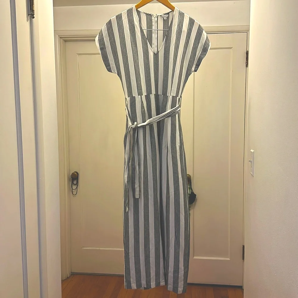 NWOT Rails White & Black Stripe Women’s Jumpsuit - Picture 1 of 9